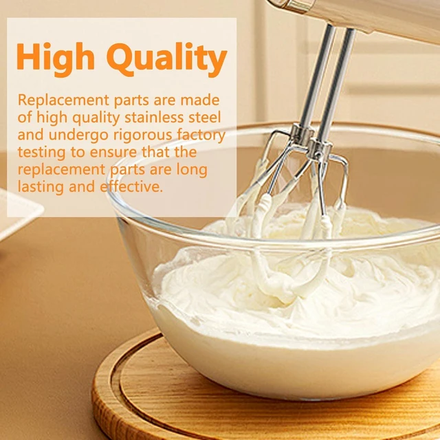 Alt view image 6 of 7 - 2 Pcs Hand Mixer Beaters Stainless Steel Attachments Compatible with kitchenAid Hand Mixer KHM512MY0, KHM512OB0, KHM512PK0, Hand Mixer Replacement Attachments