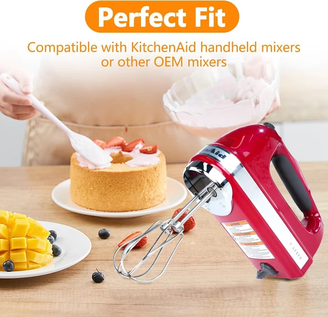Alt view image 7 of 7 - 2 Pcs Hand Mixer Beaters Stainless Steel Attachments Compatible with kitchenAid Hand Mixer KHM512MY0, KHM512OB0, KHM512PK0, Hand Mixer Replacement Attachments