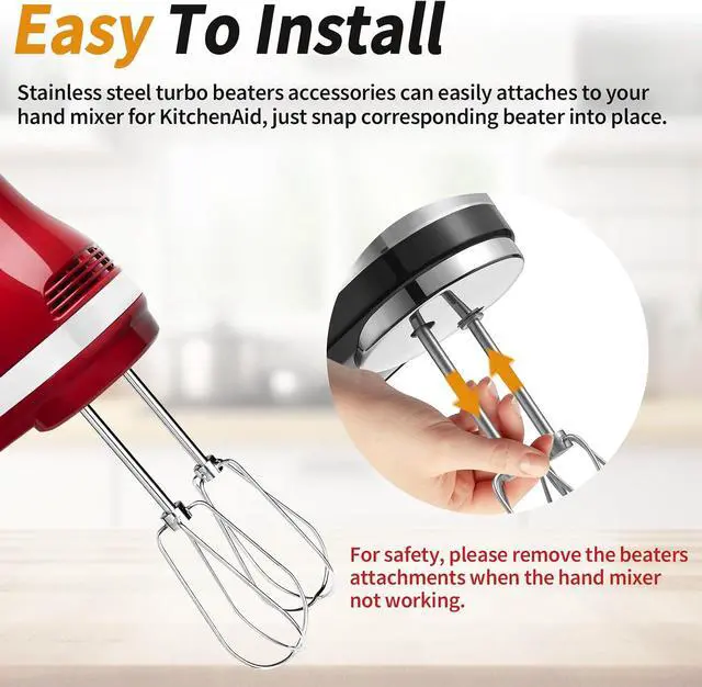 Alt view image 6 of 7 - W10490648 Beaters Attachments fits for KitchenAid Hand Mixer