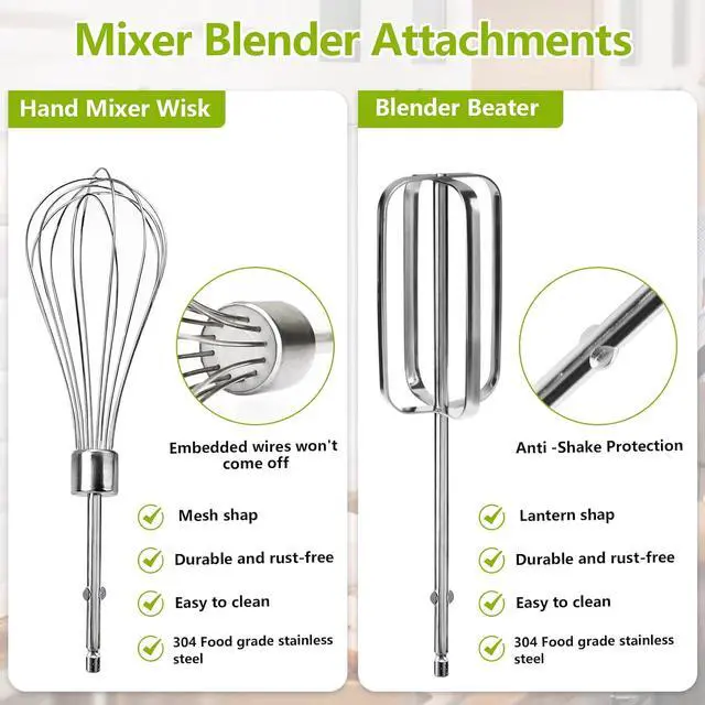 Alt view image 3 of 7 - Hand Mixer Beaters Blender Replacement with Hand Mixers Whisk for Hamilton Beach Hand Mixers 62682RZ 62692 62695V 64699 Hand Mixer Egg Beaters Electric Mixer Whisk- 3 Pack