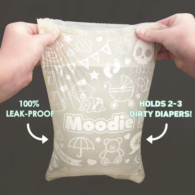 Alt view image 6 of 7 - Disposable Diaper Bags (90 BAGS in TOTAL) | NON-SCENTED Dirty Diaper Disposal Baggies (6 Refill Rolls 9 x 13in) | Leak Proof Nappy Trash Bags on the Go | Baby Poop Bags | Travel Diaper Bags Refill