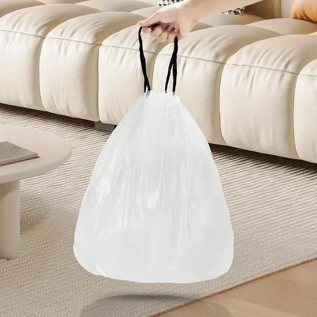 Alt view image 7 of 7 - ELPHECO Small Drawstring Trash Bags, 2.6 Gallon, 60 Count, Clear