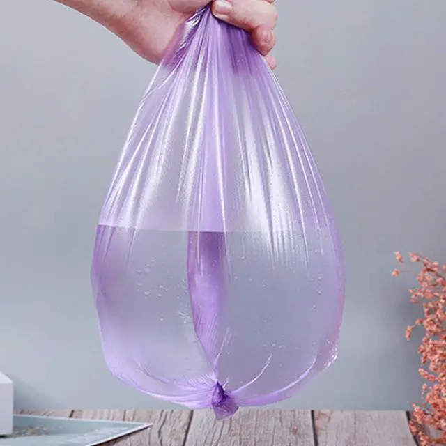 Alt view image 6 of 7 - 100 Counts 4 Gallon 45x60Cm Kitchen Purple Trash Bags with Handles for Bathroom Trash Bags, Contractor Bags (100pcs Purple 45x60CM)