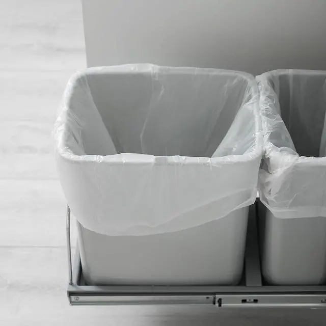 Alt view image 3 of 6 - Small Trash Bags - 108 Count 2.6 Gallon Trash Bags Bathroom Trash Bags, Small Garbage Bags for Office Bedroom Kitchen, White 2.6 Gal Small Trash Can Liners