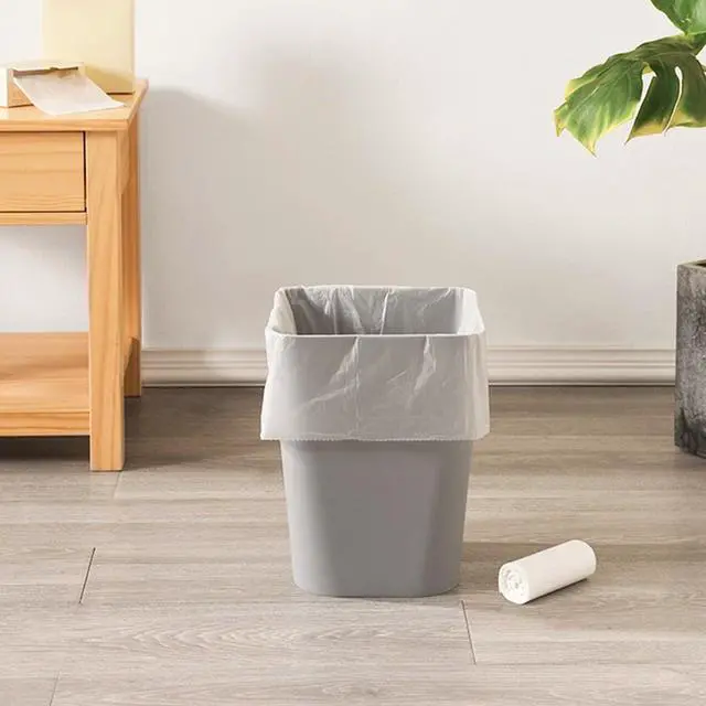 Alt view image 6 of 6 - Small Trash Bags - 108 Count 2.6 Gallon Trash Bags Bathroom Trash Bags, Small Garbage Bags for Office Bedroom Kitchen, White 2.6 Gal Small Trash Can Liners