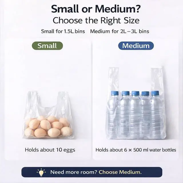 Alt view image 4 of 7 - Mini Trash Bags 1.6 Liter/0.4 Gal- 200 Count Tiny Clear Trash Can Liners for Countertop, Desktop, Makeup & Kitchen Scrap Bags | Leakproof Small Plastic Bags with Handles