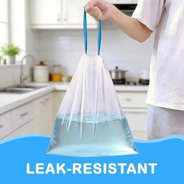Alt view image 5 of 7 - 100Ct 4 Gallon Small Trash Bags, Blue Ocean Garbage Bags, Scented Trash Bags, Odor Resistant with Drawstring