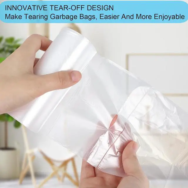 Alt view image 3 of 6 - 3 Gallon Small Clear Bathroom Trash Bags, 100 Counts