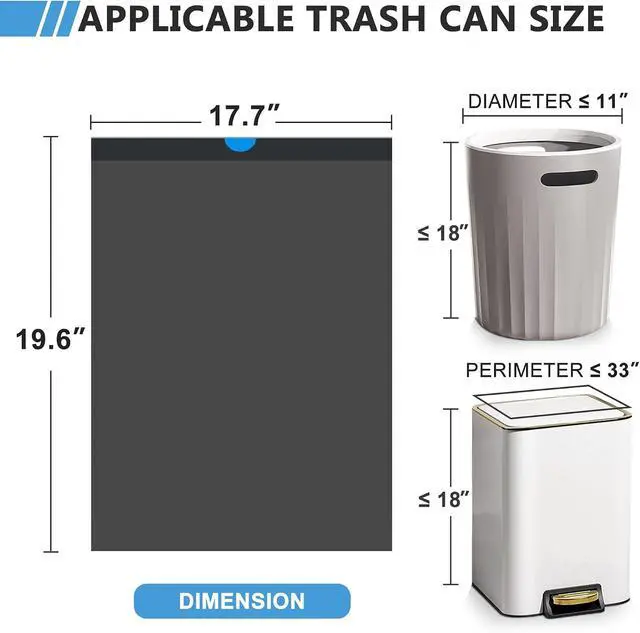 Alt view image 2 of 7 - 4 Gallon Trash Bags Drawstring, 120 Count Small Garbage Bags