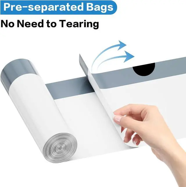 Alt view image 4 of 6 - 1.6 Gallon Mini Trash Bags 120 Count Drawstring White Unscented
