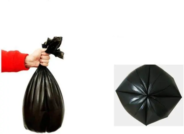 Alt view image 3 of 4 - 1.2-1.5 Gallon/180pcs Small Wastebasket Trash Bags Black Garbage Bag