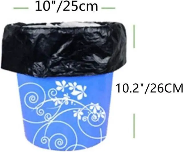 Alt view image 4 of 4 - 1.2-1.5 Gallon/180pcs Small Wastebasket Trash Bags Black Garbage Bag
