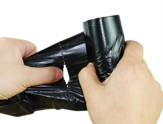 Alt view image 2 of 4 - 1.2-1.5 Gallon/180pcs Small Wastebasket Trash Bags Black Garbage Bag
