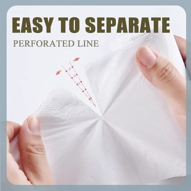 Alt view image 5 of 6 - Small Trash Bags - 108 Count 2.6 Gallon Trash Bags Bathroom Trash Bags, Small Garbage Bags for Office Bedroom Kitchen, White 2.6 Gal Small Trash Can Liners