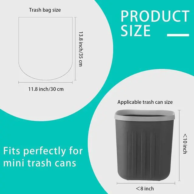 Alt view image 3 of 7 - Mini Trash Bags, 0.5 Gal, 300 Counts, White
