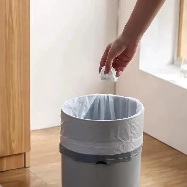 Alt view image 6 of 7 - Small Trash Bags 4 Gallon - Drawstring 4 Gallon Trash Bag, Individual Unscented Small Garbage Bags, White 4 Gal Trash Can Liners Bathroom Trash Bags, 57 Count