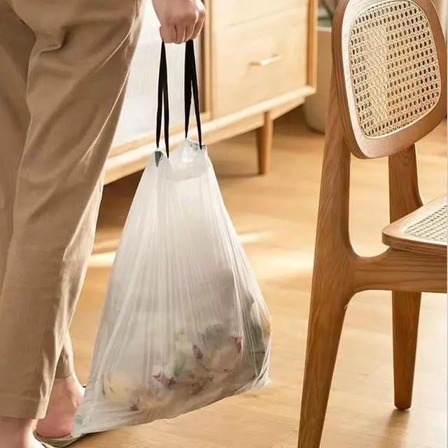 Alt view image 7 of 7 - Small Trash Bags 4 Gallon - Drawstring 4 Gallon Trash Bag, Individual Unscented Small Garbage Bags, White 4 Gal Trash Can Liners Bathroom Trash Bags, 57 Count