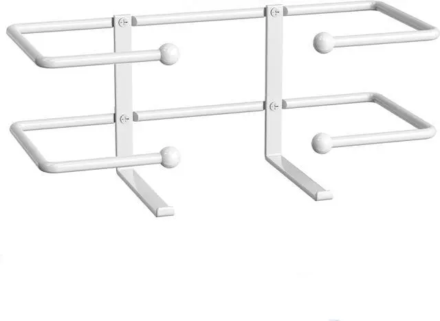 Main image of Glove Box Dispenser Wall Mount, Metal Tissue Holder, White