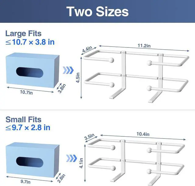 Alt view image 2 of 7 - Glove Box Dispenser Wall Mount, Metal Tissue Holder, White