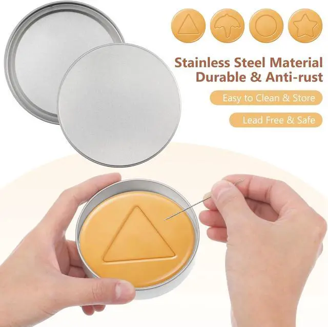 Alt view image 5 of 7 - iplusmile 10pcs Metal Sugar Candy Storage Boxes, Korean Candy Game Cookie Cutters Round Snack Case Tin Containers for Party Favor, Kitchen Home Use