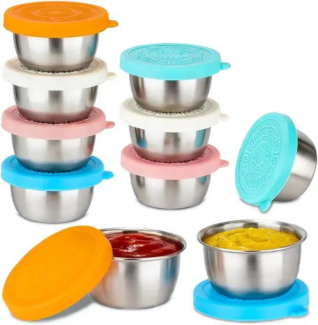 Main image of 10Pack 1.6 Oz Salad Dressing Containers To Go, Sauce Container with Lids