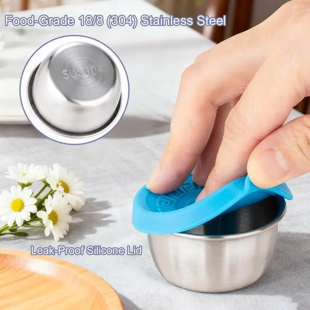 Alt view image 3 of 7 - 10Pack 1.6 Oz Salad Dressing Containers To Go, Sauce Container with Lids