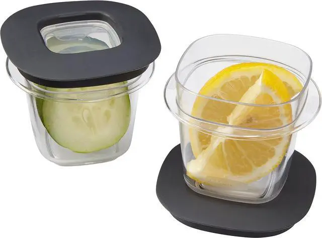 Main image of Rubbermaid Premier Easy Find Lids Food Storage Containers, 0.5 Cup, Gray, 2 Count