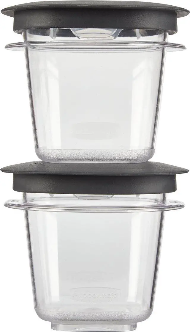 Alt view image 2 of 6 - Rubbermaid Premier Easy Find Lids Food Storage Containers, 0.5 Cup, Gray, 2 Count