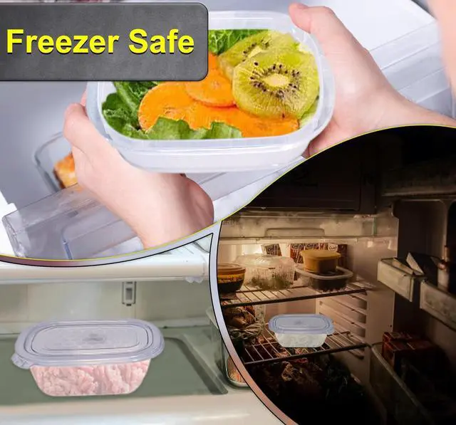 Alt view image 5 of 7 - Neez 5 Pack 17oz Plastic Food Storage Containers with Lids (2 Cups) - Small Freezer Storage Containers- Ideal For Snacks & Meal Prep - BPA Free, Reusable, Microwavable & Dishwasher Safe