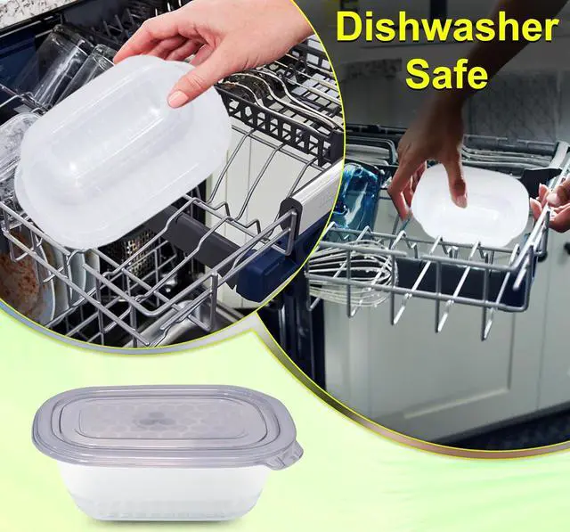 Alt view image 6 of 7 - Neez 5 Pack 17oz Plastic Food Storage Containers with Lids (2 Cups) - Small Freezer Storage Containers- Ideal For Snacks & Meal Prep - BPA Free, Reusable, Microwavable & Dishwasher Safe