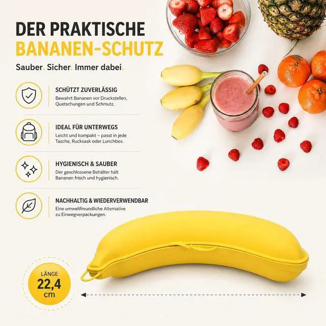 Alt view image 3 of 7 - Banana Keeper Guard, Reusable Outdoor Travel Case, Banana Protector, Kitchen Gadgets BPA-FREE Storage Pod, Storage Box for Picnic Camping, Keep Fresh