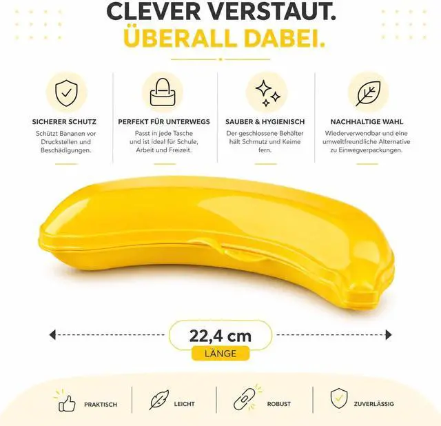 Alt view image 2 of 7 - Banana Keeper Guard, Reusable Outdoor Travel Case, Banana Protector, Kitchen Gadgets BPA-FREE Storage Pod, Storage Box for Picnic Camping, Keep Fresh