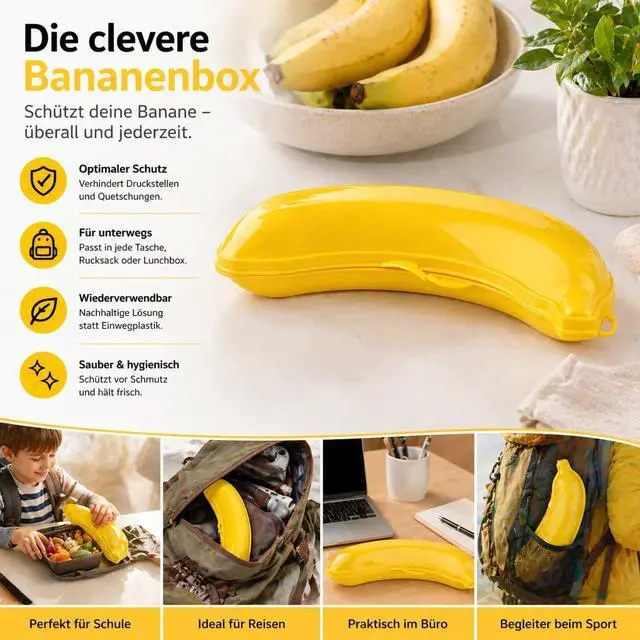Alt view image 5 of 7 - Banana Keeper Guard, Reusable Outdoor Travel Case, Banana Protector, Kitchen Gadgets BPA-FREE Storage Pod, Storage Box for Picnic Camping, Keep Fresh