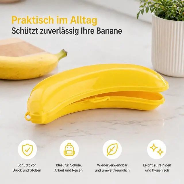 Alt view image 7 of 7 - Banana Keeper Guard, Reusable Outdoor Travel Case, Banana Protector, Kitchen Gadgets BPA-FREE Storage Pod, Storage Box for Picnic Camping, Keep Fresh