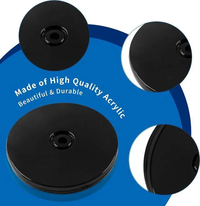 Alt view image 5 of 7 - Bivethoi 4 Inch Turntable Mini Organizer, Black Rotating Tray, 2 Pack