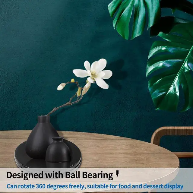Alt view image 6 of 7 - Bivethoi 4 Inch Turntable Mini Organizer, Black Rotating Tray, 2 Pack