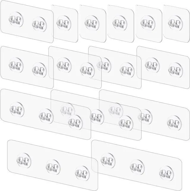 Main image of vivinin 15 Pack Shower Caddy Adhesive Replacement, Shower Shelf Adhesive No Drilling, Adhesive Hooks for Showe Caddy, Soap Holder, and Kitchen Racks