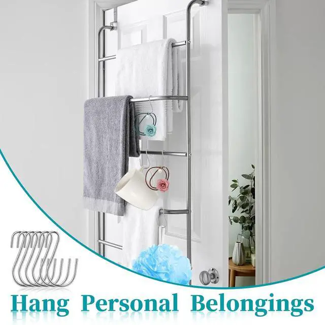 Alt view image 4 of 6 - Mozeat Lens 60 PCS S Hooks for Hanging 1 Inch Metal Hanging Hooks Mini S Hooks S Shaped Iron Wire Hook Hanger for Hanging Jewelry Small Kitchenware Potted Plants, Silver