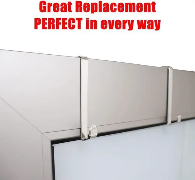 Alt view image 3 of 5 - Heavy-duty Single Over Door Hooks, Stainless Steel Hanger Organizer for Hanging Bag, Towel, Bath Robe, Shoe Rack, Fit 1-1/2" to 1-3/4", Rubber Protective Head, Great Replacement (Silver, 4 Pack)