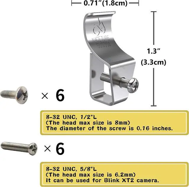 Alt view image 5 of 7 - NACETURE Vinyl Siding Hooks with Screws, Siding Clip for Hanging 12 Pack