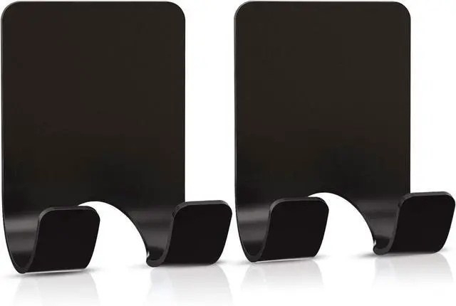 Main image of VIS'V Shower Wall Adhesive Razor Holder for His and Hers, Black, 2 Pcs