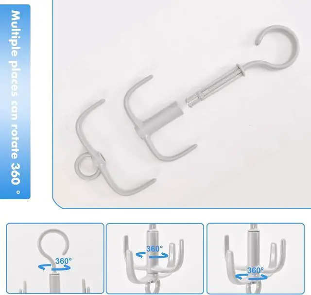 Alt view image 3 of 7 - 4Pcs Belt Hanger, Tie Hanger, Belt Organizer for Closet (Gray)