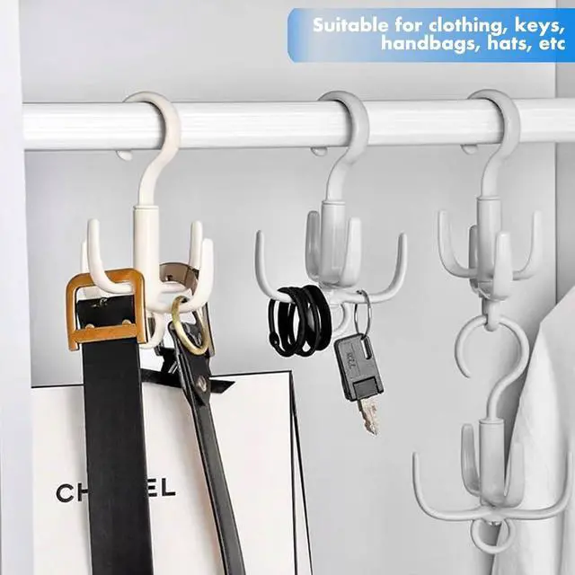Alt view image 6 of 7 - 4Pcs Belt Hanger, Tie Hanger, Belt Organizer for Closet (Gray)