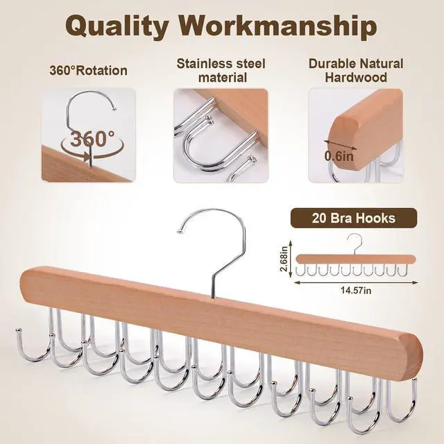 Alt view image 2 of 7 - 2 Pack Tank Top Hanger, Bra Hangers for Closet Organizer & Storage