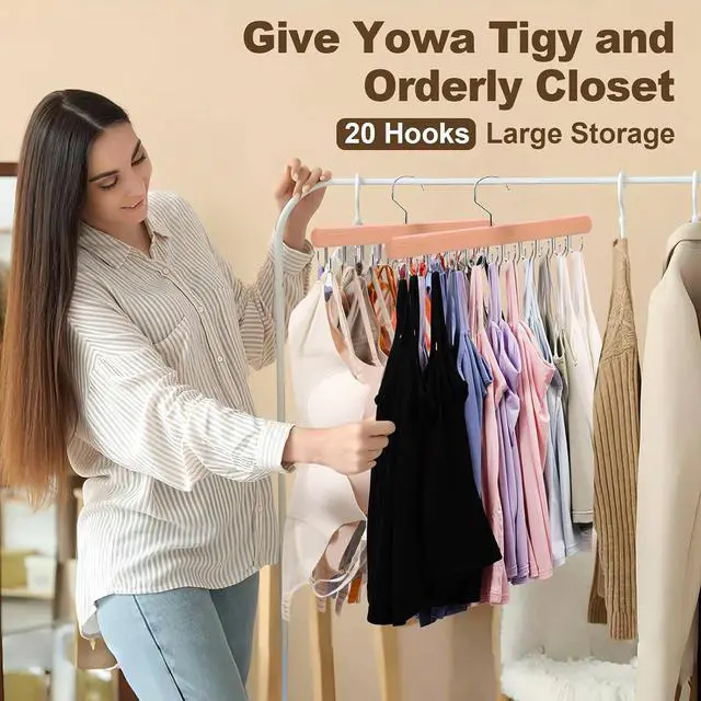 Alt view image 5 of 7 - 2 Pack Tank Top Hanger, Bra Hangers for Closet Organizer & Storage