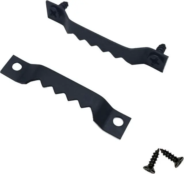 Main image of 50 Pack Small Metal Sawtooth Picture Hangers with Screws (Black)
