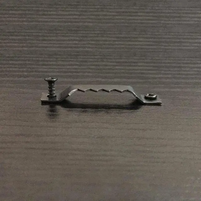 Alt view image 3 of 7 - 50 Pack Small Metal Sawtooth Picture Hangers with Screws (Black)