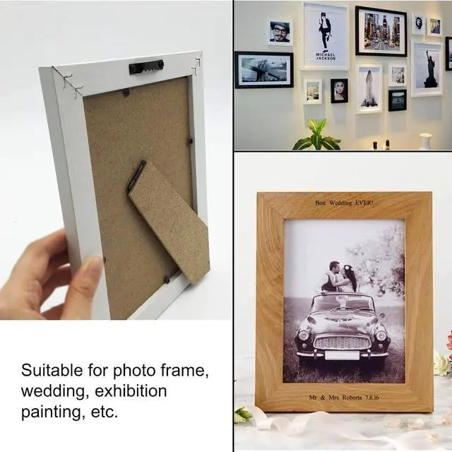 Alt view image 7 of 7 - 50 Pack Small Metal Sawtooth Picture Hangers with Screws (Black)