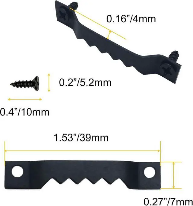 Alt view image 5 of 7 - 50 Pack Small Metal Sawtooth Picture Hangers with Screws (Black)