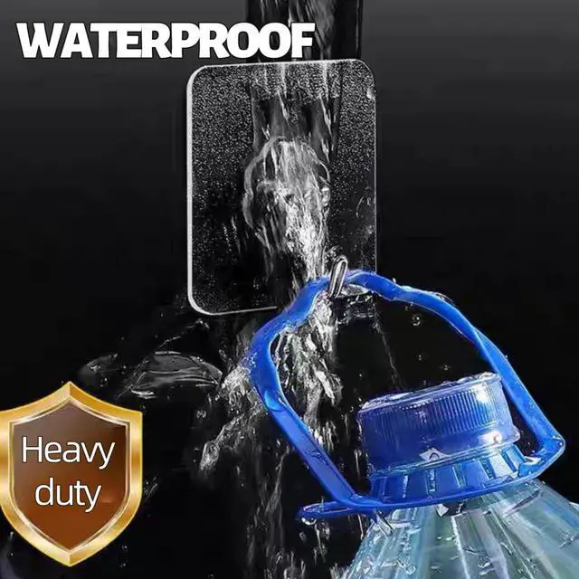 Alt view image 4 of 7 - DDMY Adhesive Wall Hooks Clear 50lb(Max) Heavy Duty Hanging Sticky-10 Pack